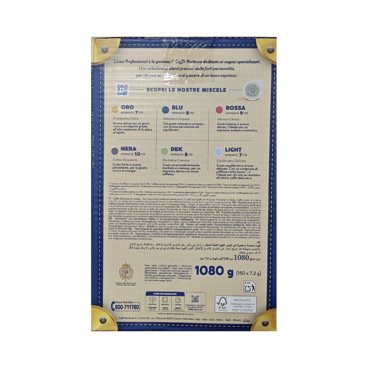 BORBONE Oro Kaffee Kaffeepads Ø: 44mm 150 Stk (44BBLU150N)