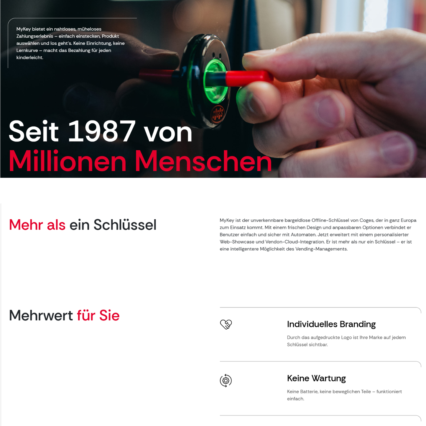 Coges MyKey Aufladbares Medium Für Multi marken von Automaten