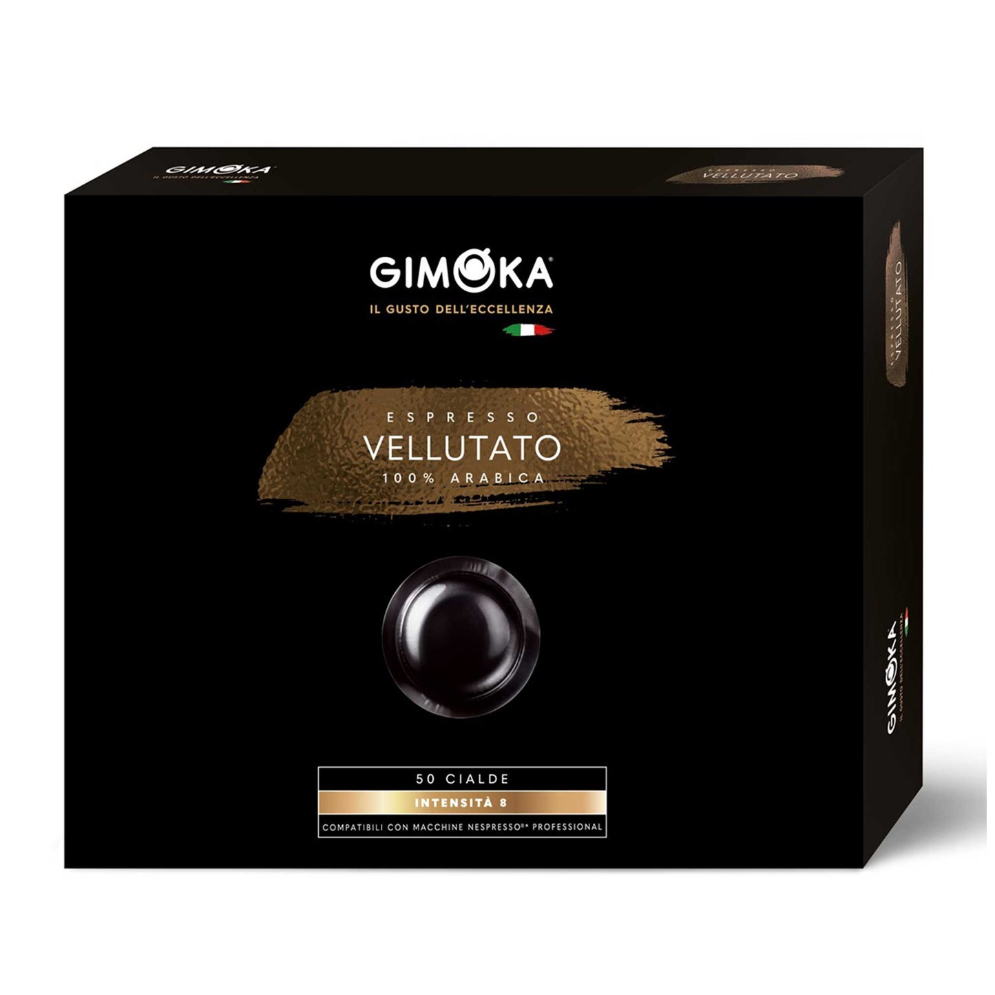 Nespresso professional Pads-50 Stück-Vellutato-Intensität 8-Lungo-Schwarz-kompakt-Aluminium