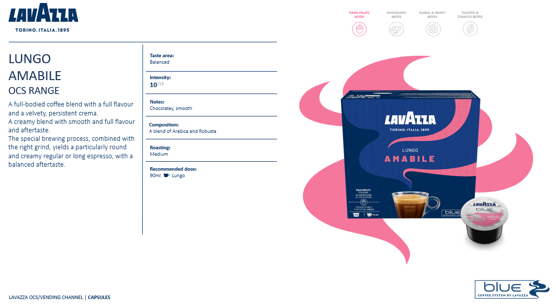 CAFFÈ Amabile Lungo LAVAZZA BLUE 100 Kapseln (980)