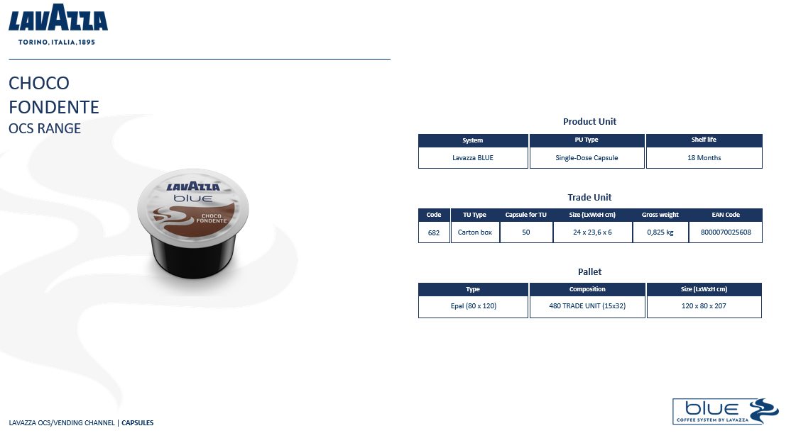 Lavazza Cioccolato Blu 50 Capsule (682)
