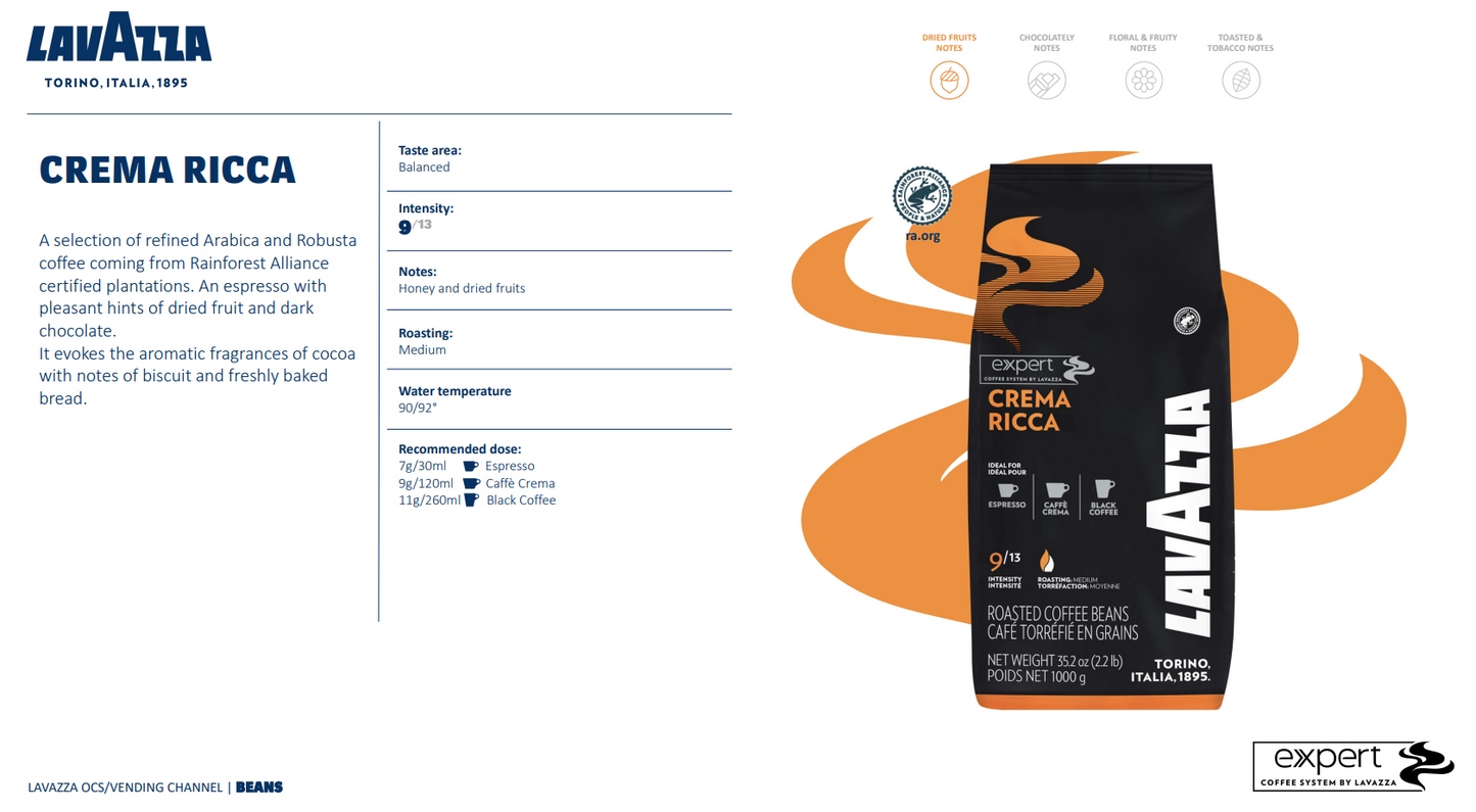 Crema Ricca Expert LAVAZZA caffè in grani 1kg (03003)