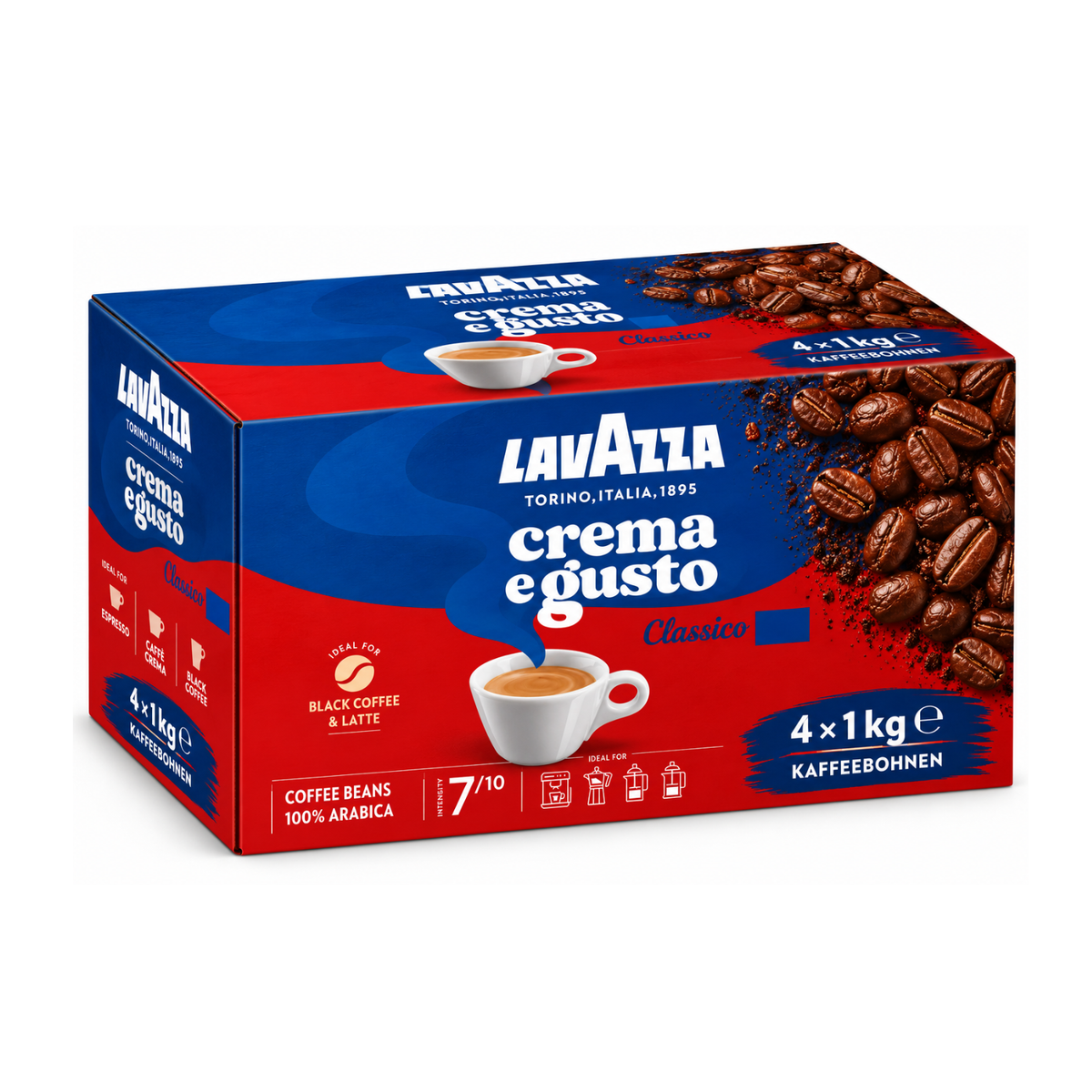 Crema & Gusto Classico LAVAZZA café en grains 1kg (03897)