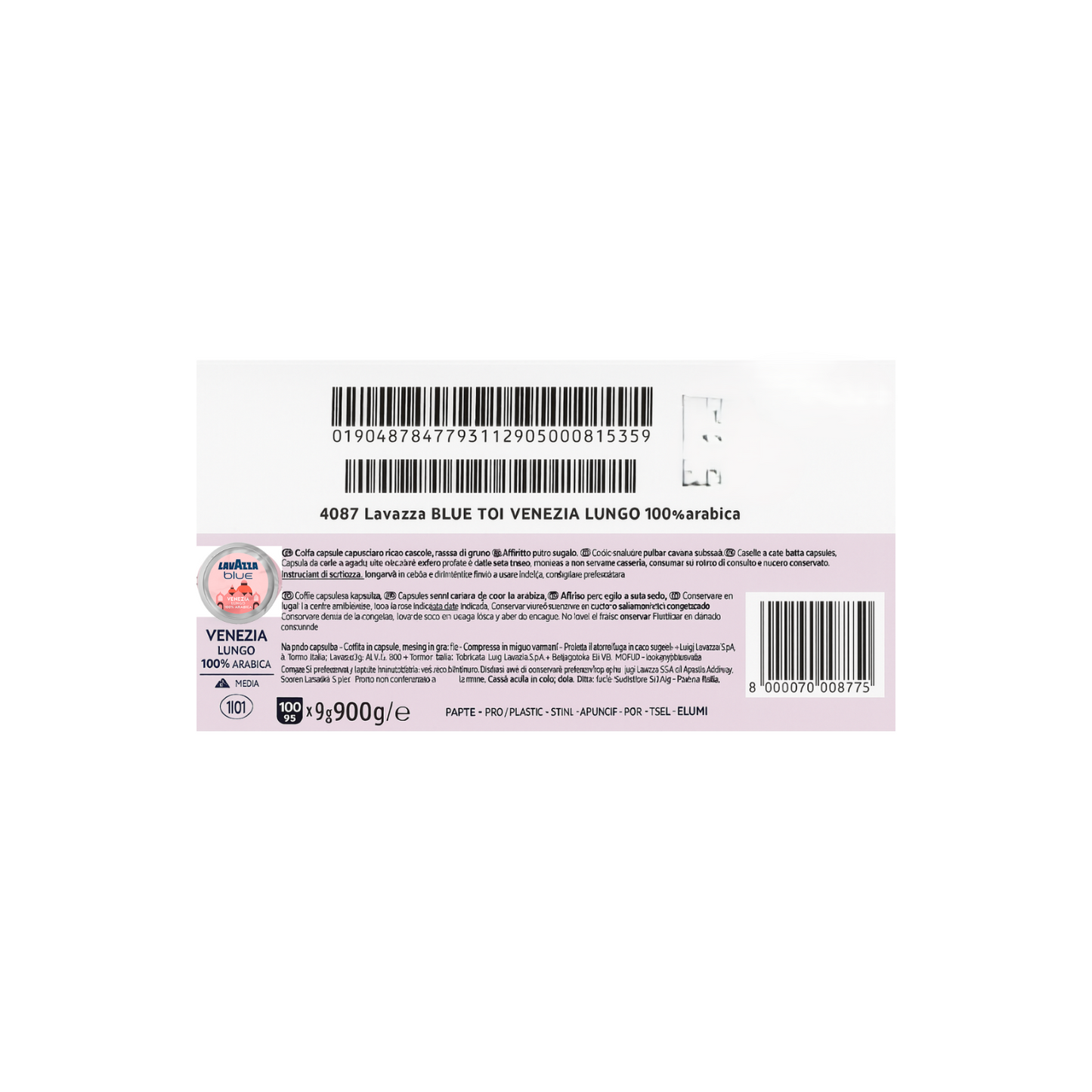 CAFFÈ Crema Lungo 100% Arabica LAVAZZA BLEU 100 capsules (970)