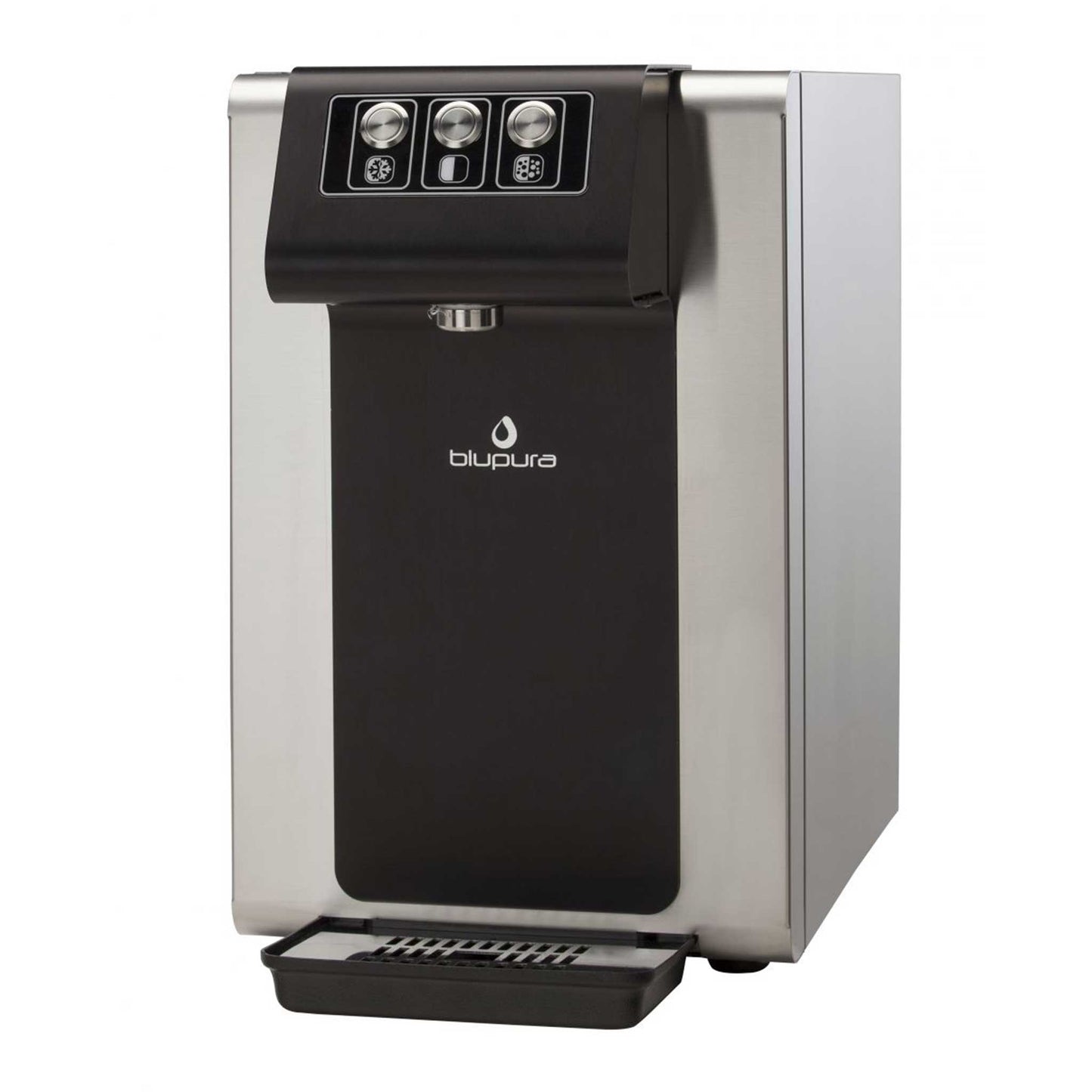 Wasserspender-klein-Kompakt-Aluminium-Ohne Kohlensäure-mit Kohlensäure.-UV-Strahlen-Untermöbel-Elegant-Made in Italy