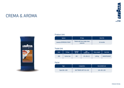 LAVAZZA Espresso Point Crema &amp; Aroma 100 capsules (408)