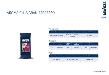 GRAN ESPRESSO Aroma Club LAVAZZA Espresso Point (100 capsules) 471