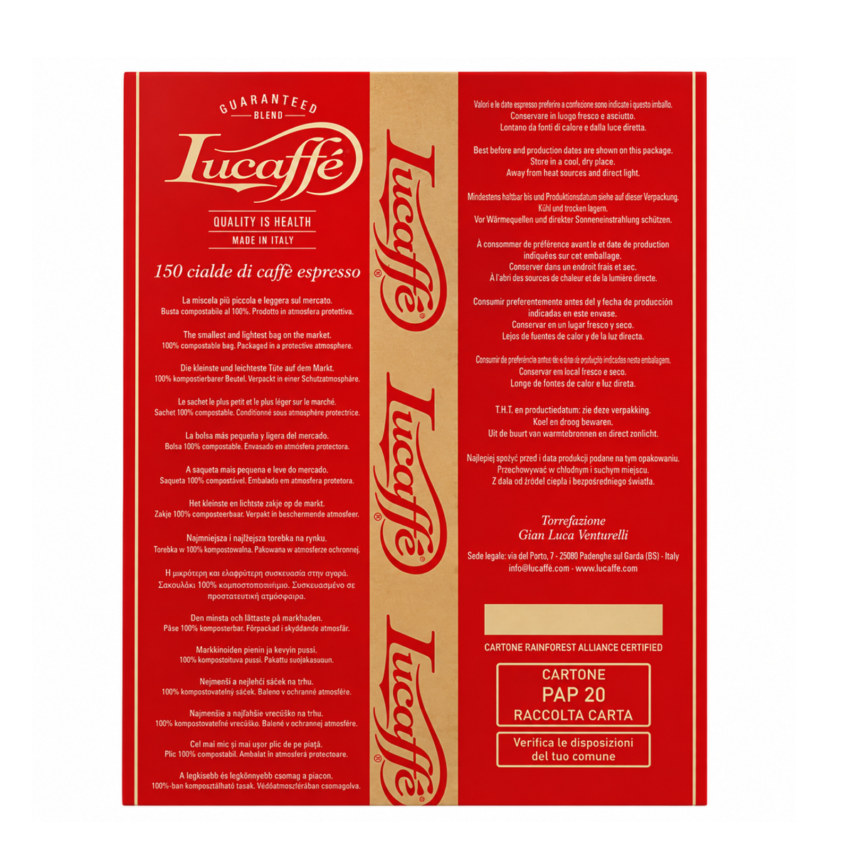 Blucaffé Premium Pads von Lucaffé kaufen 44mm 150 Stk. (LU03)