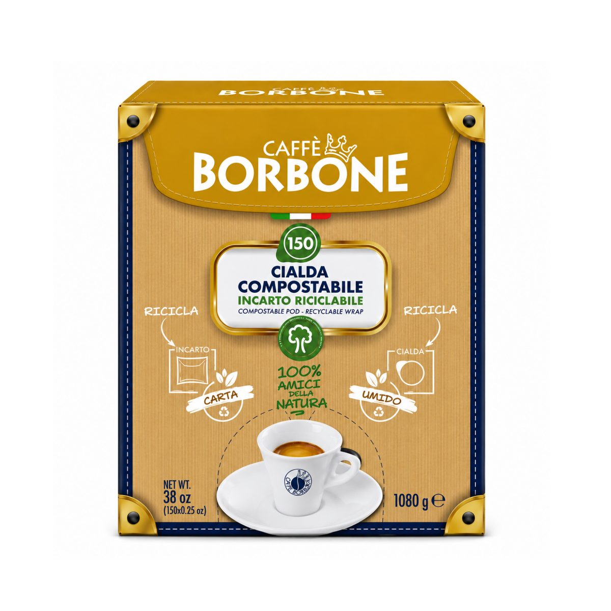 BORBONE Oro Kaffee Kaffeepads Ø: 44mm 150 Stk (BO03)