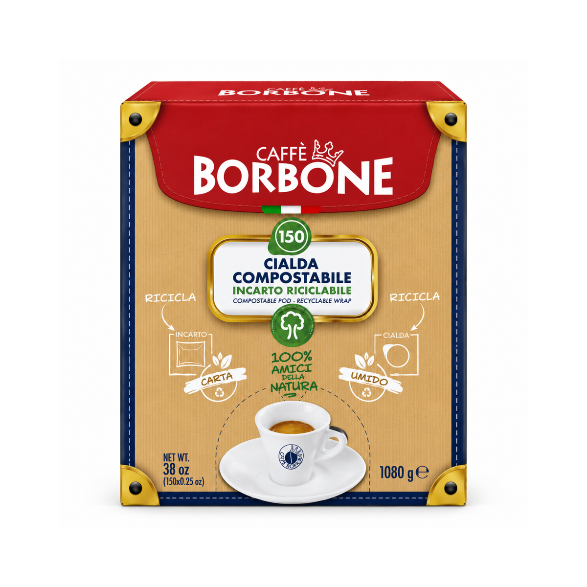Borbone Rossa Kaffeepads Ø: 44mm 150 Stk (BO04)