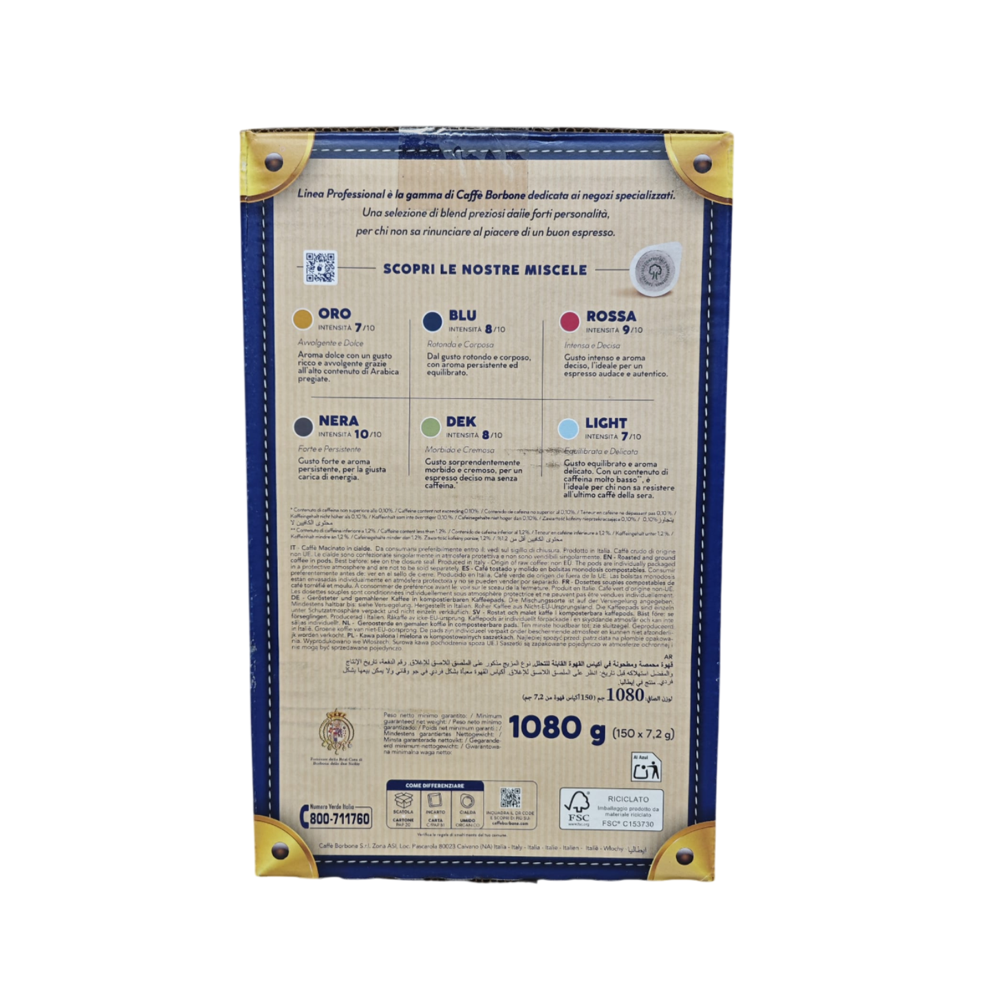 Caffè Borbone E.S.E Pads Blu (Miscela Blu) Ø: 44mm 150 Stk. (BO01)