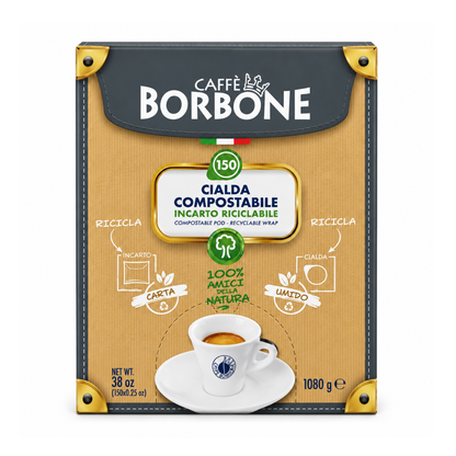Caffè Borbone E.S.E Pads Blu (Miscela Blu) Ø: 44mm 150 Stk. (BO01)