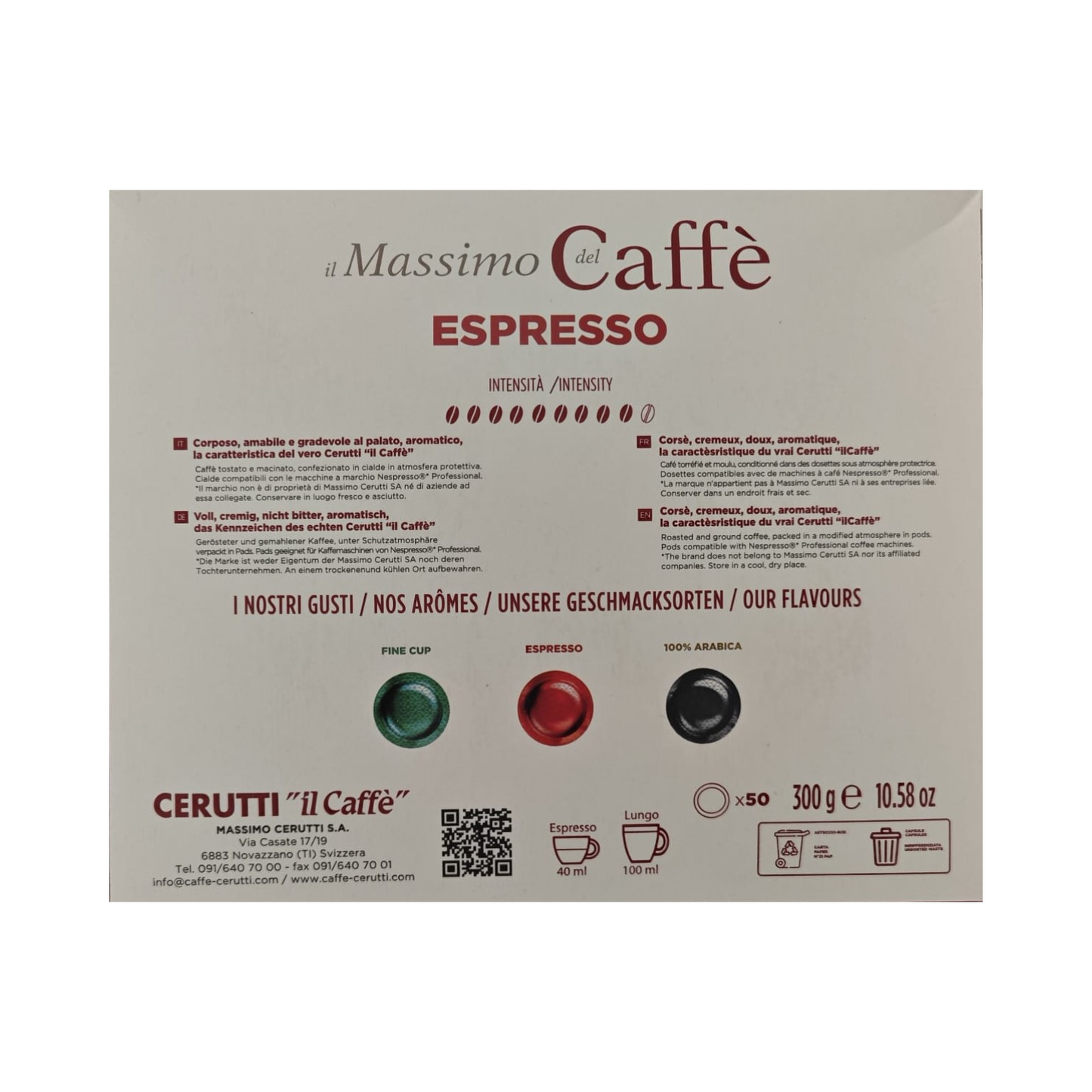 Cerruti Espresso Nespresso® Professional Pods bei Prima Tazza AG kaufen