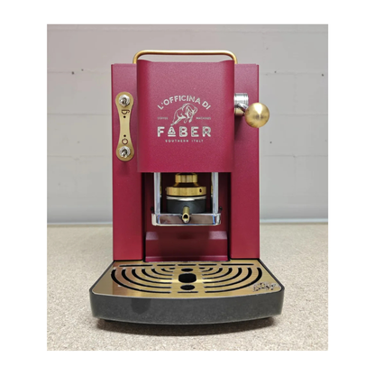 Macchina da caffè Faber Pro de Luxe a cialde rosso ciliegia