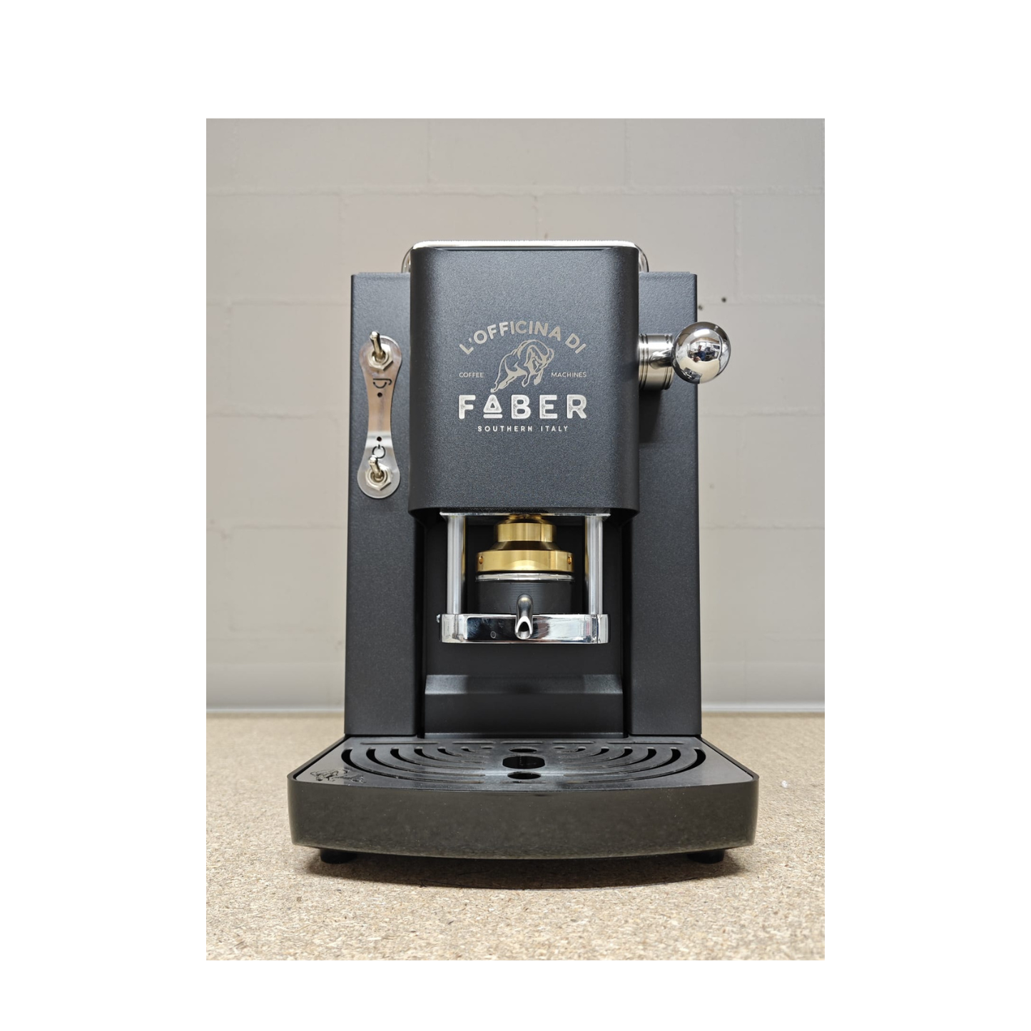 Faber Pro de Luxe Espressomaschine - Schwarz/Inox für ESE-Pads (Fab10)