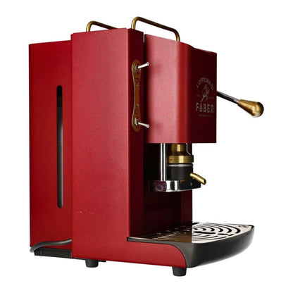 Machine à café Faber Pro de Luxe à dosettes rouge cerise
