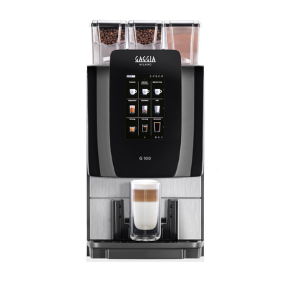 Kaffeevollautomat-kaufen-Schweiz-Gaggia G100-Schweiz-Professioneller Kaffeevollautomat-Büro-Gastronomie Kaffeemaschine-Schweiz-Prima-Tazza Schweiz-Kaffeevollautomat-mit-Frischmilchsystem