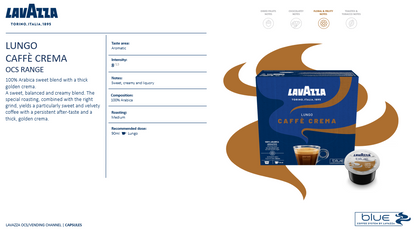CAFFÈ Crema Lungo 100% Arabica LAVAZZA BLUE 100 Kapseln (970)