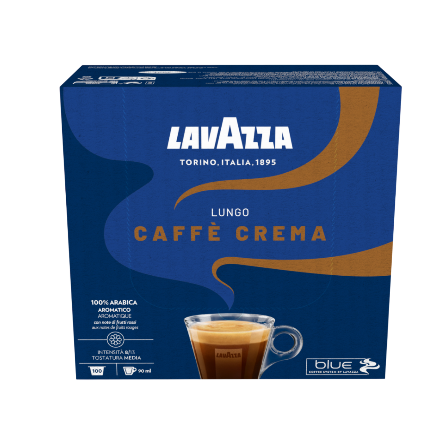 CAFFÈ Crema Lungo 100% Arabica LAVAZZA BLUE 100 Kapseln (970)