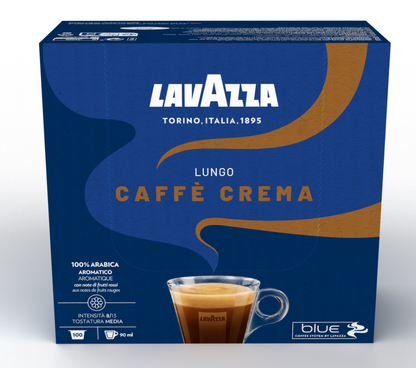 CAFFÈ Crema Lungo 100% Arabica LAVAZZA BLUE 100 Kapseln (970)