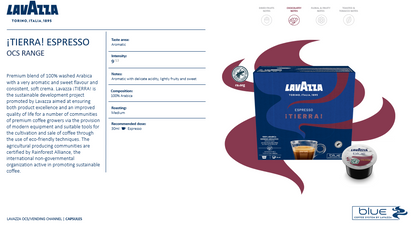 ESPRESSO ¡Tierra! 100% Arabica LAVAZZA BLUE 100 Kapseln (999)
