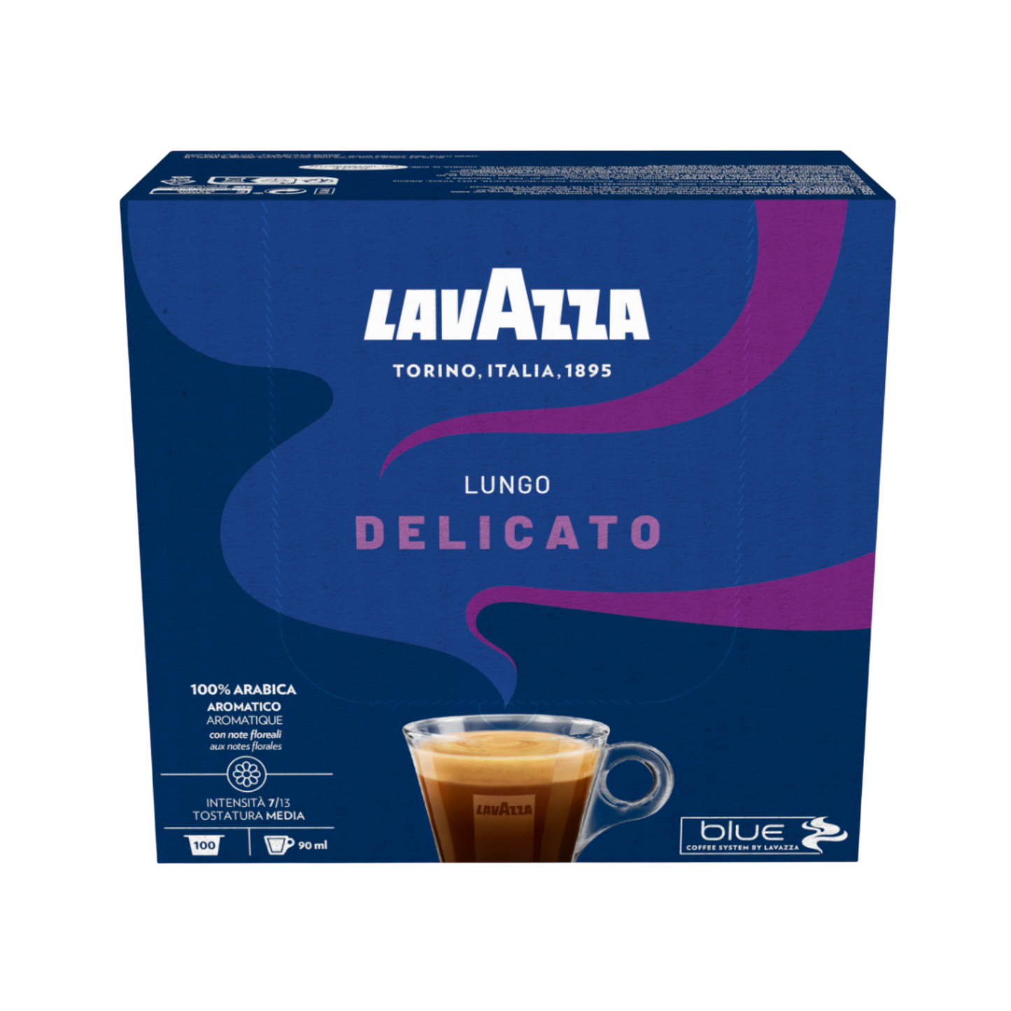 ESPRESSO Delicato 100% Arabica Lungo LAVAZZA BLUE 100 Kapseln (930)