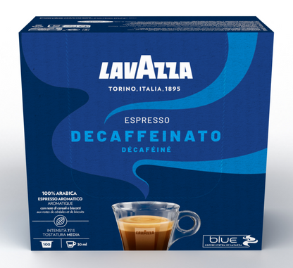 ESPRESSO DEK. Koffeinfrei 100% Arabica LAVAZZA BLUE 100 Kapseln (910)