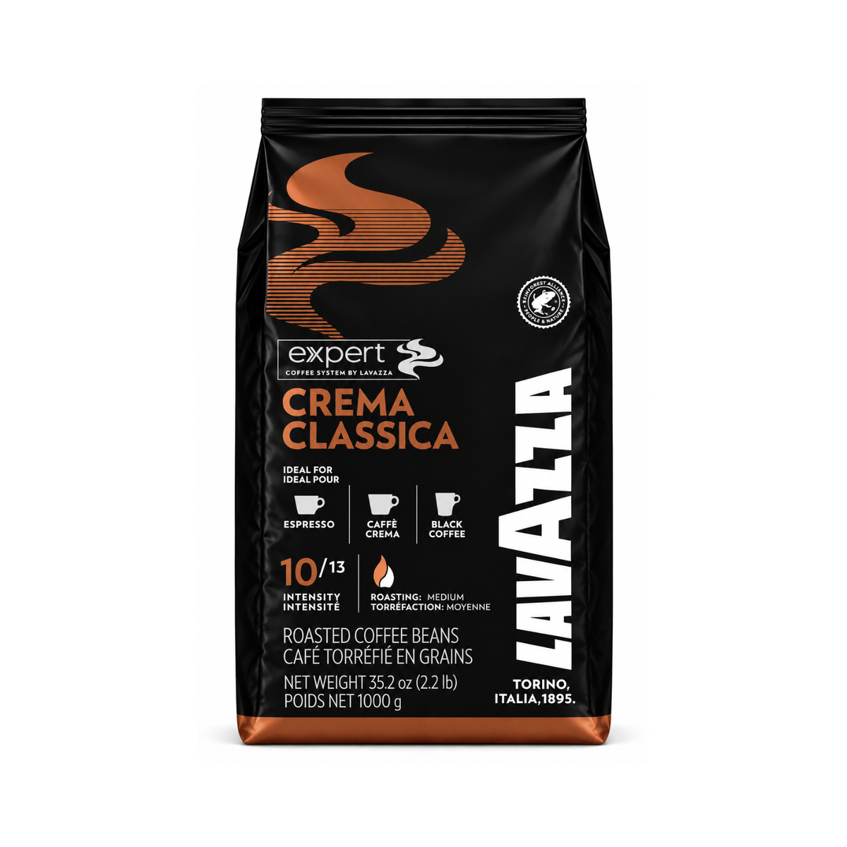 Crema Classica Expert LAVAZZA café en grains 1kg (02965)