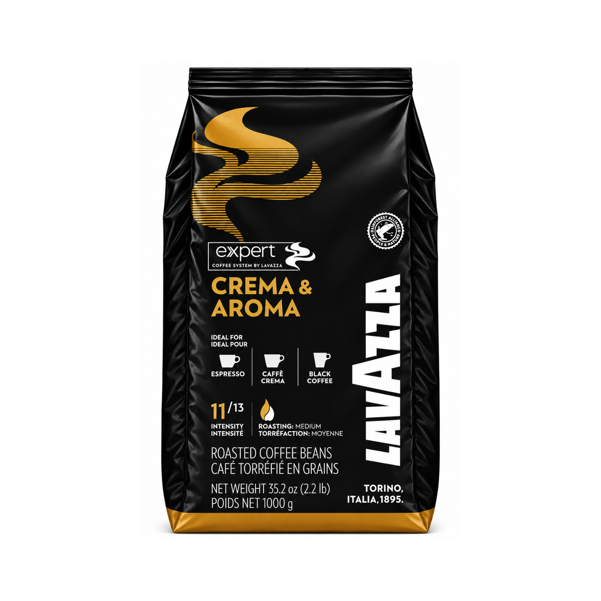 Crema &amp; Aroma Expert LAVAZZA café en grains 1kg (02540)