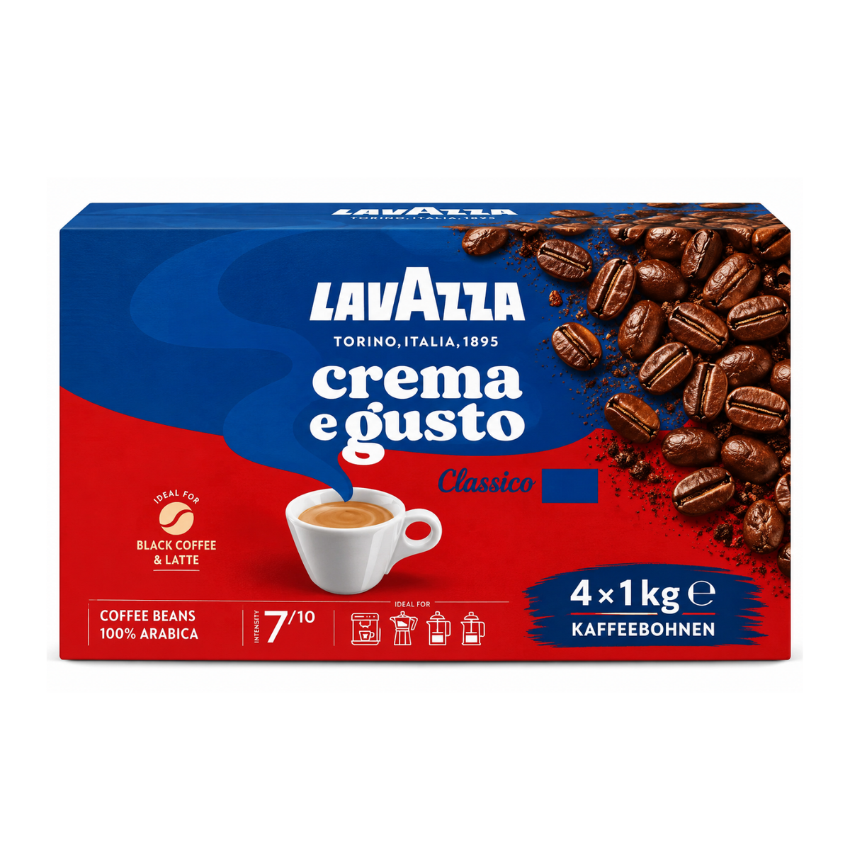 Crema &amp; Gusto Classico LAVAZZA café en grains 1kg (03897)