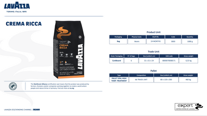 Crema Ricca Expert LAVAZZA caffè in grani 1kg (03003)