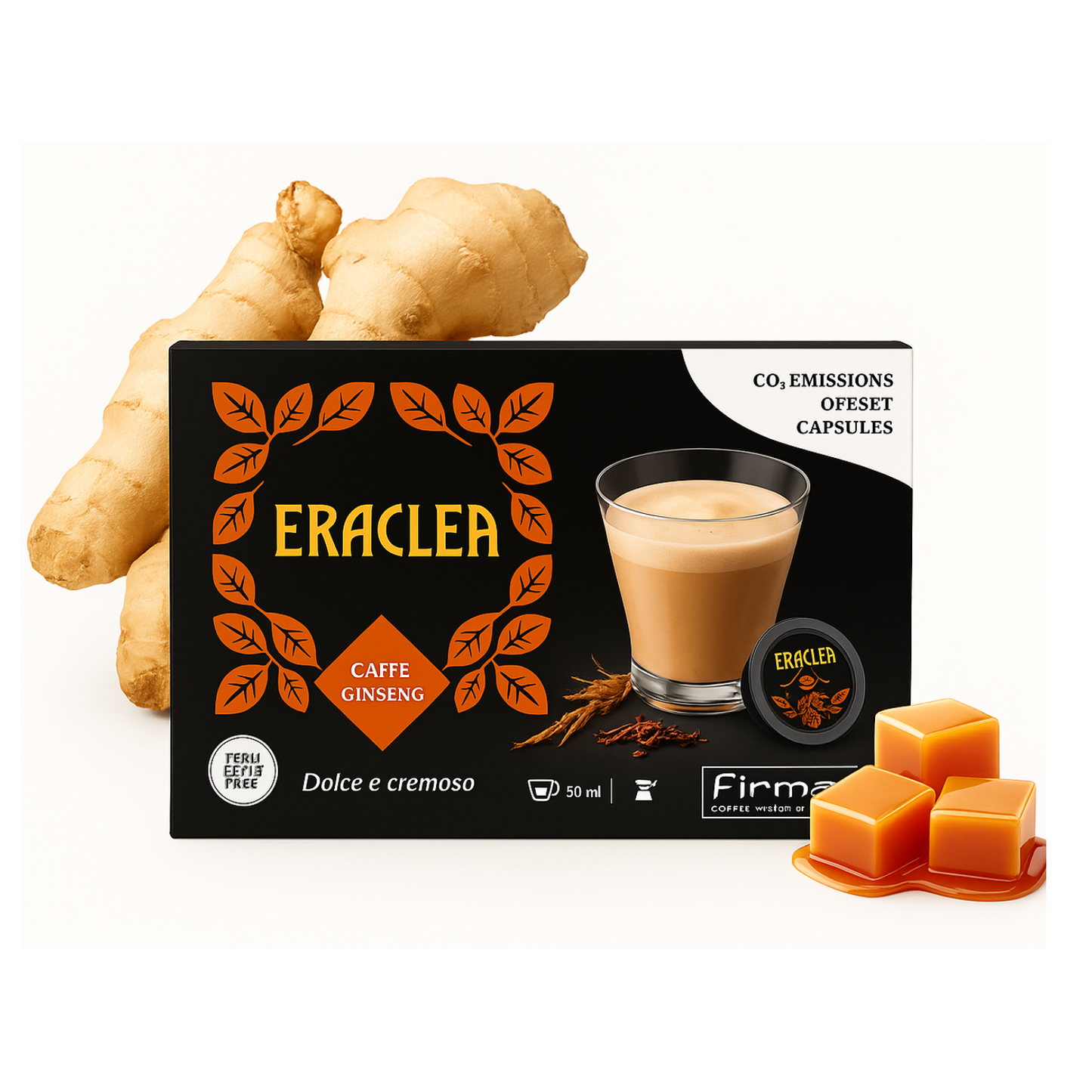 Eraclea Firma Caffè Ginseng – glutenfrei, cremig & energiespendend 24 Kapseln 9515