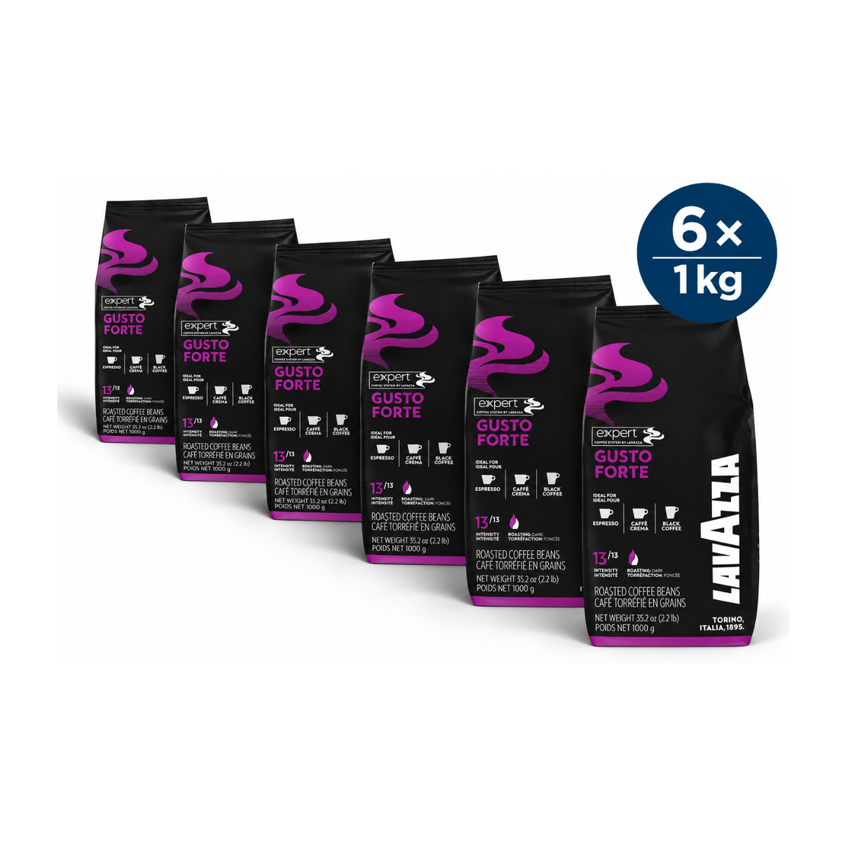 Gusto Forte Expert LAVAZZA café en grains 1kg (02868)