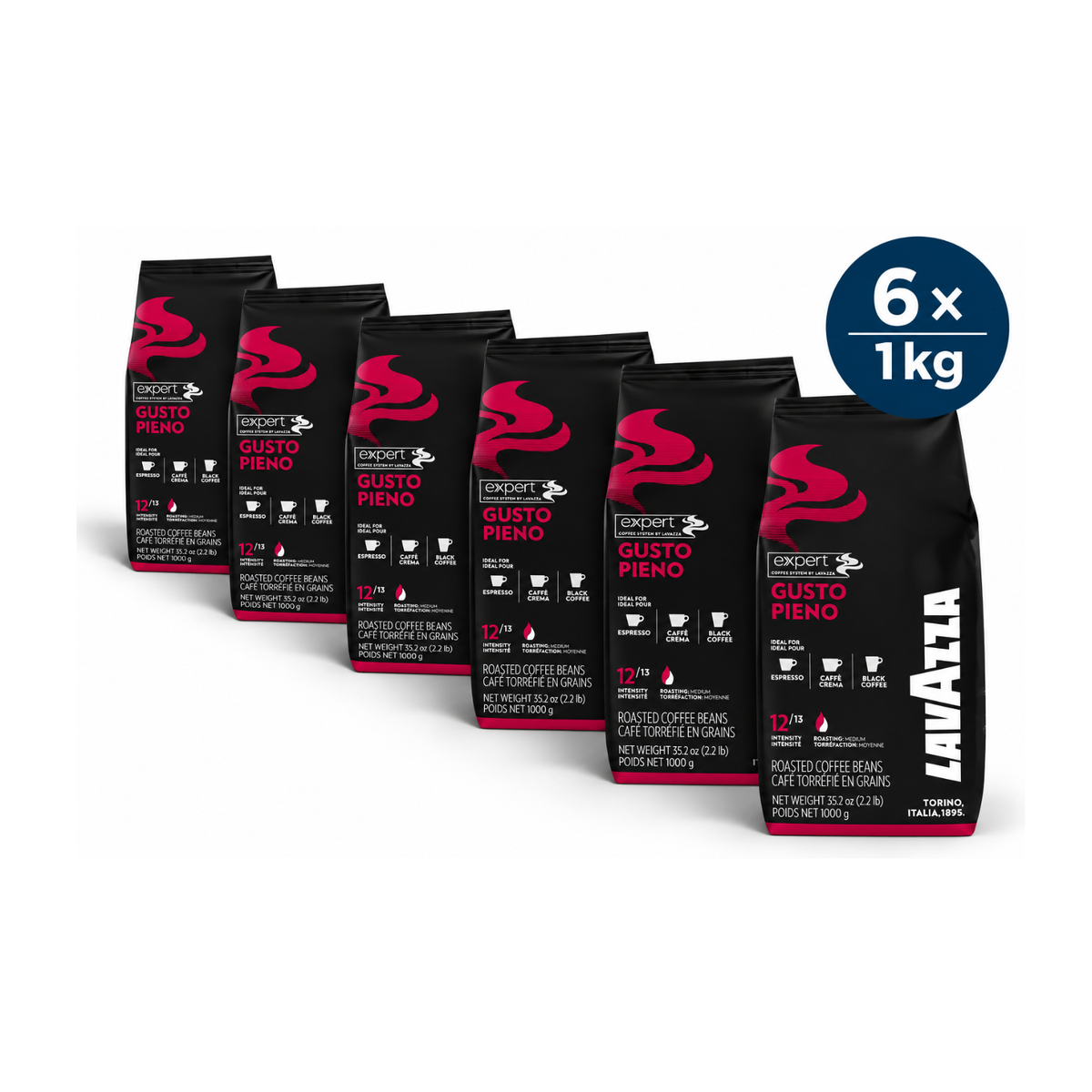 Gusto Pieno Expert LAVAZZA café en grains 1kg (04338)