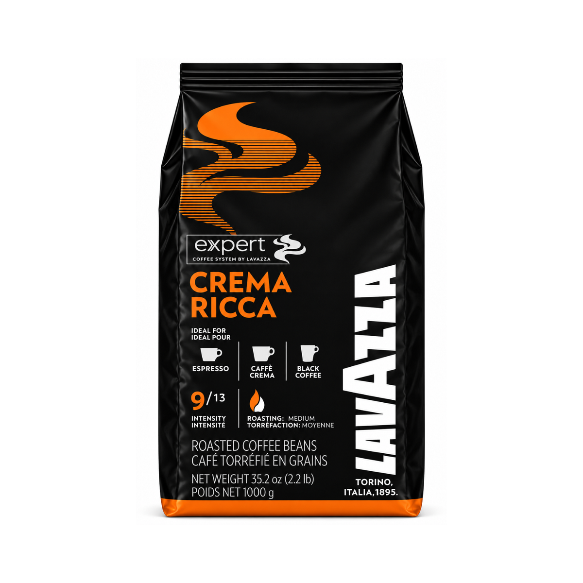 Crema Ricca Expert LAVAZZA café en grains 1kg (03003)