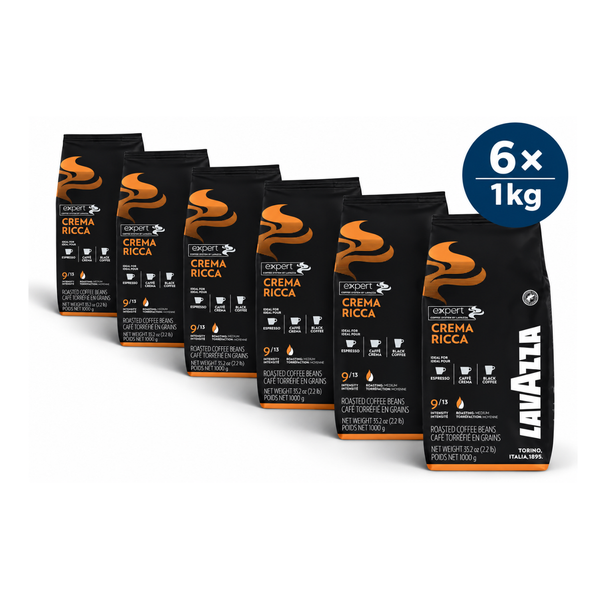 Crema Ricca Expert LAVAZZA café en grains 1kg (03003)