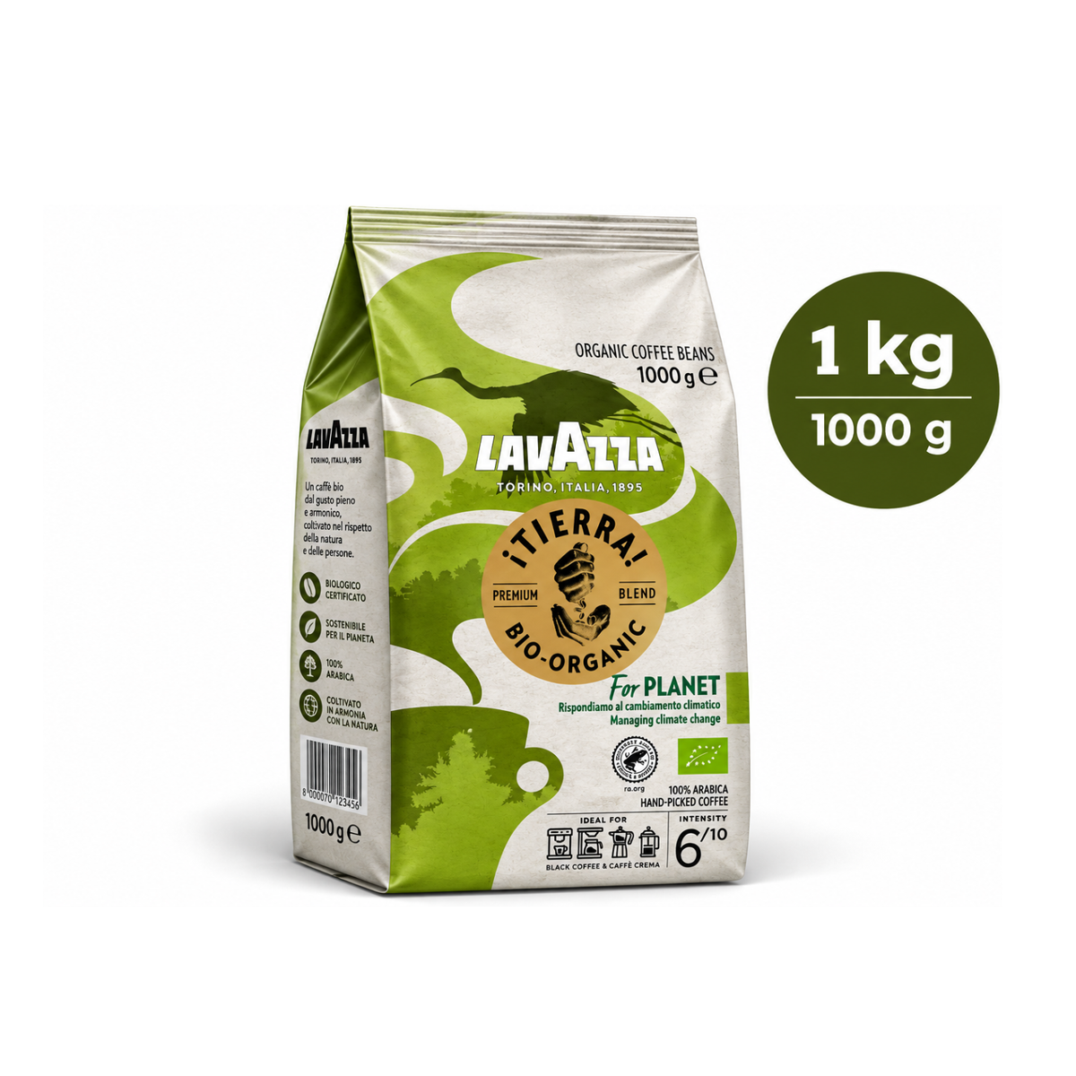 Tierra Bio-Organic caffè LAVAZZA in grani 1kg (03238)