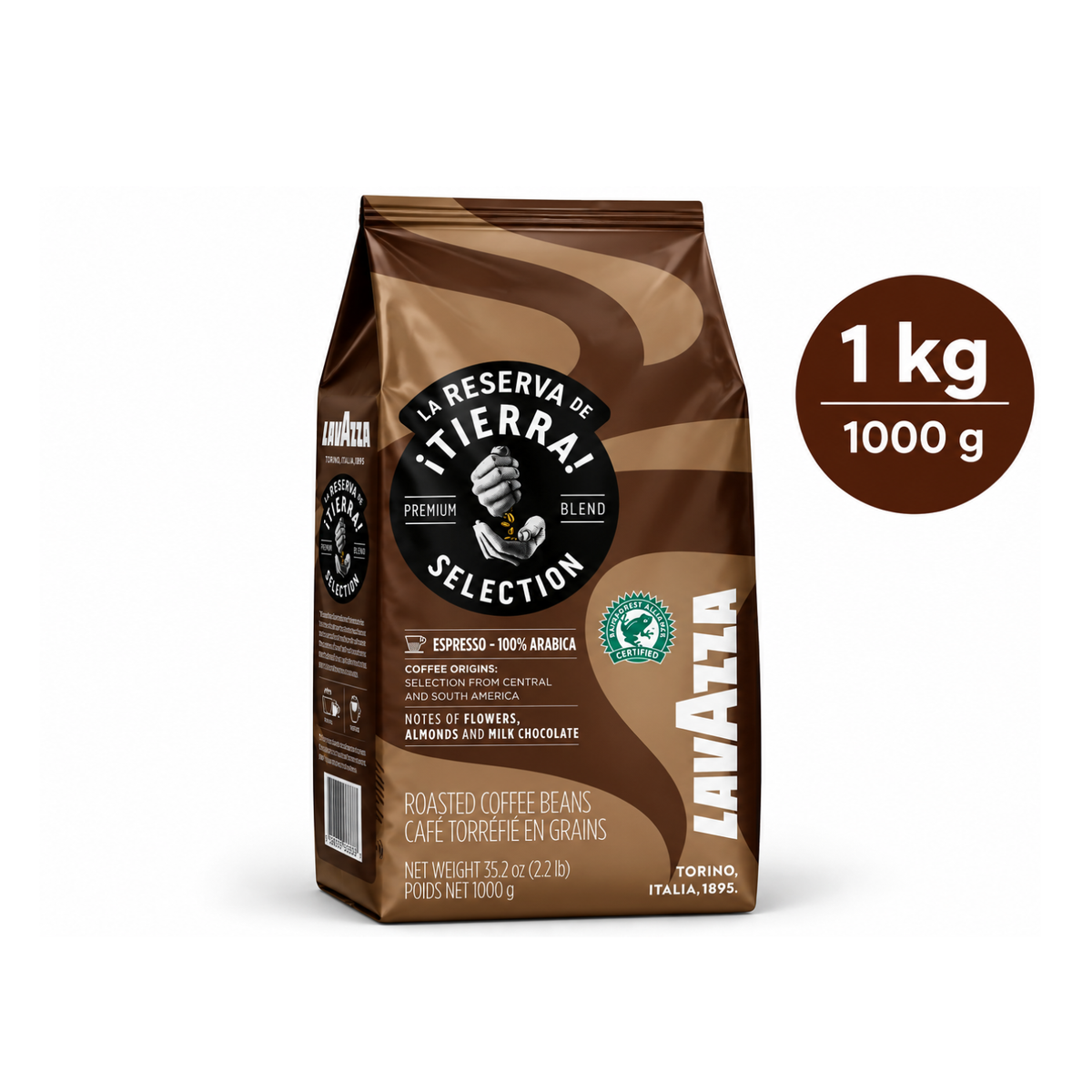 Café en grains Tierra 100% Arabica LAVAZZA 1kg (04332)