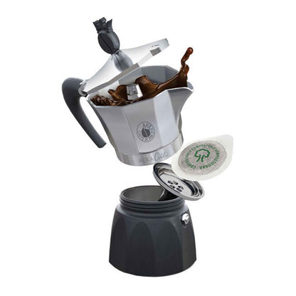 MokaCiao Moka-System Pads Geeignet für 3 Espresso Tassen für alle Kochfelder inkl. Induktion.