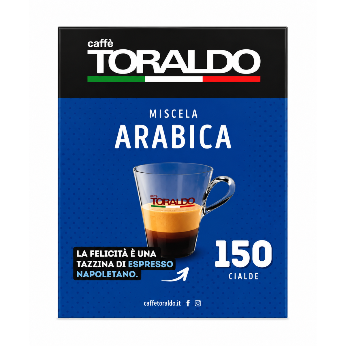 Caffè Toraldo Miscela Arabica E.S.E. Kaffeepads 44 mm – 150 Stück (TO03)