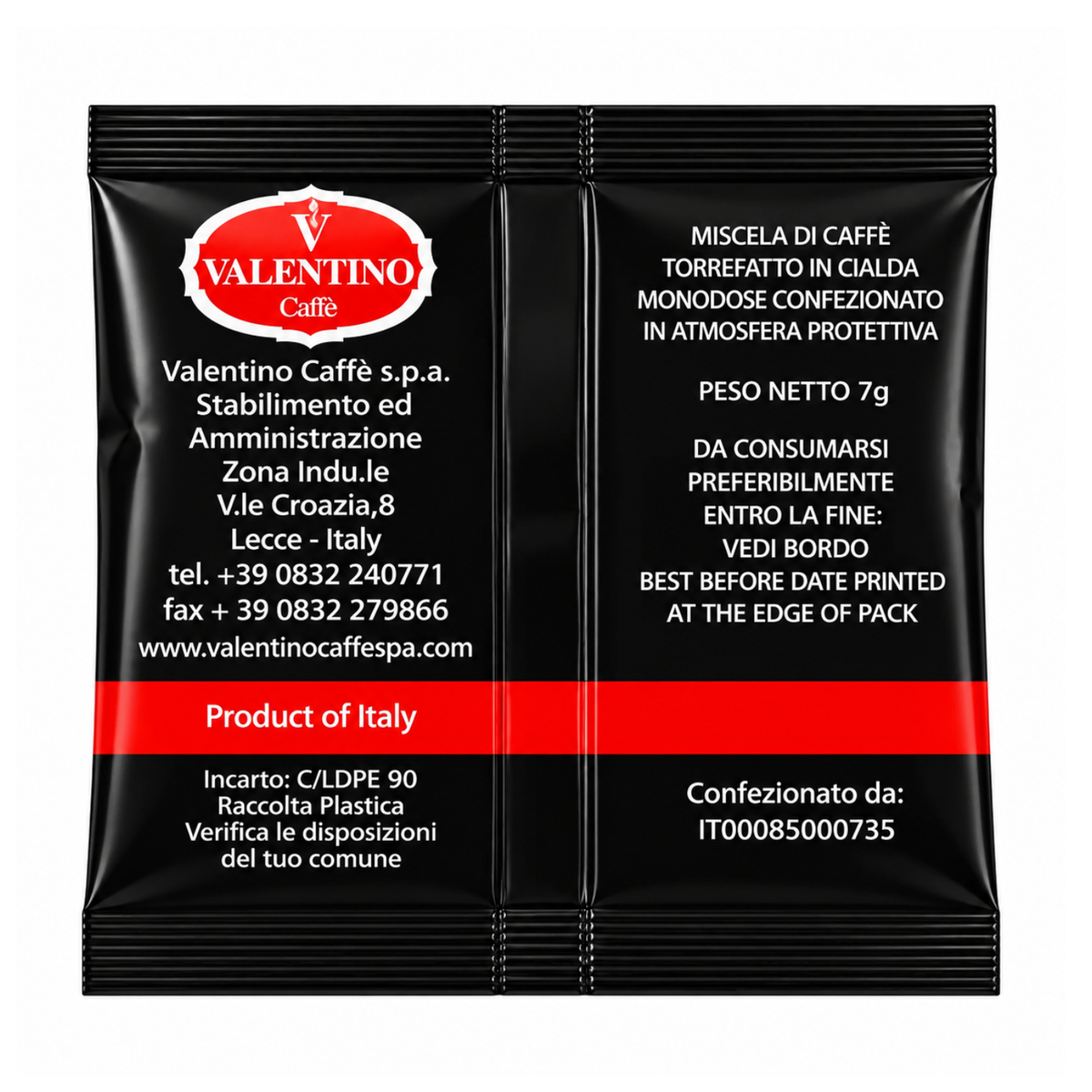 Valentino Kaffeepads Cialda Espresso – Italienischer Espresso in Bar-Qualität (VA01)