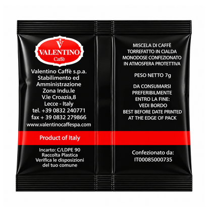Valentino Kaffeepads Cialda Espresso – Italienischer Espresso in Bar-Qualität (VA01)