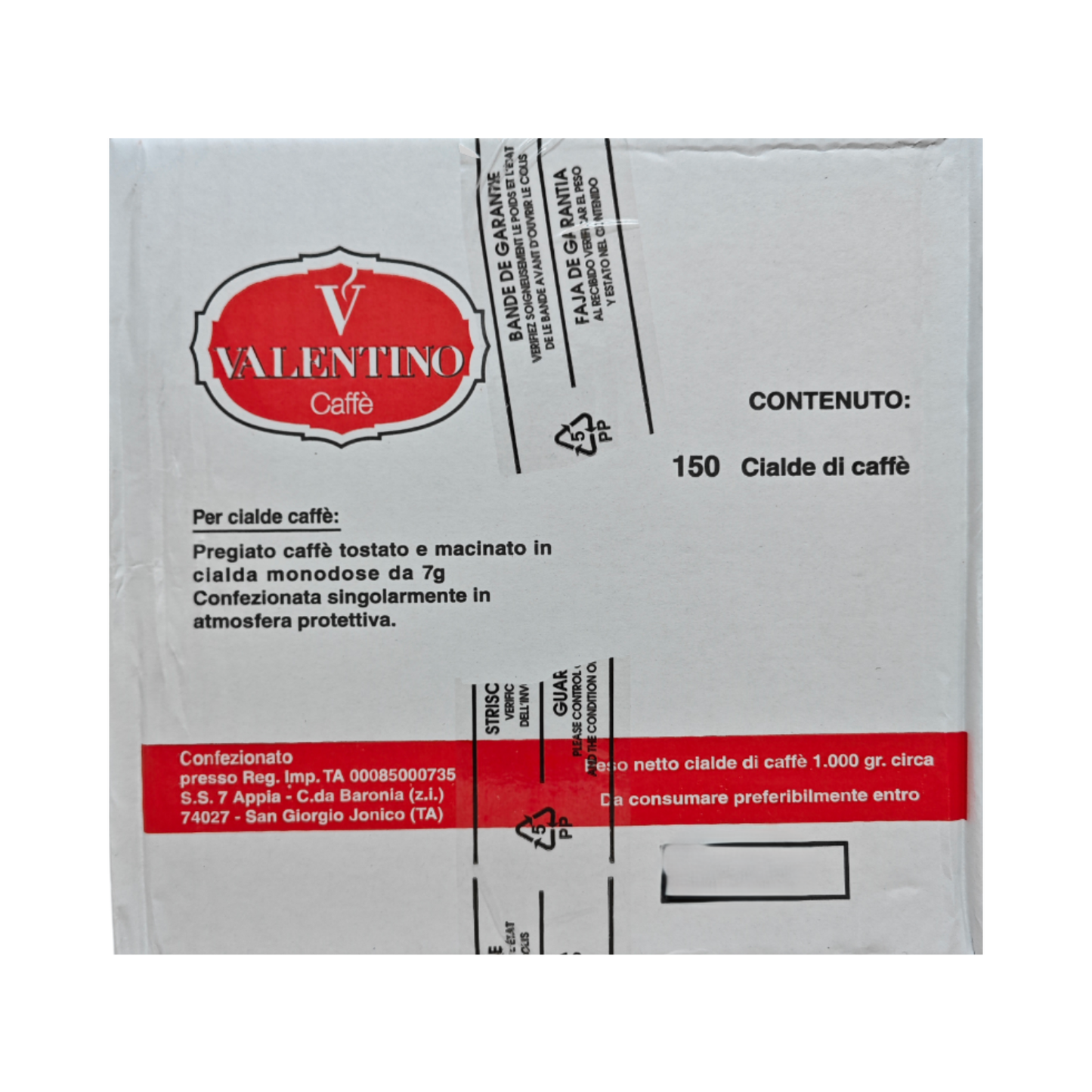 Valentino Kaffeepads Cialda Espresso – Italienischer Espresso in Bar-Qualität