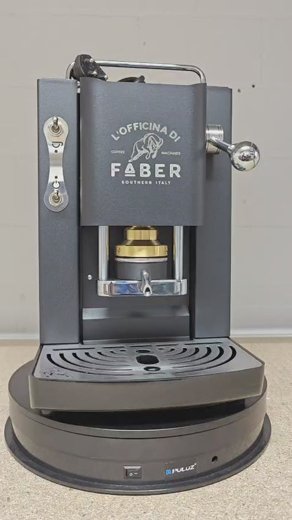 Faber Pro de Luxe Espressomaschine - Schwarz/Inox für ESE-Pads (Fab10)